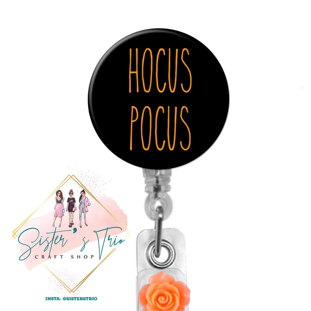 Hocus Pocus Rae Dunn Retractable Badge Holder